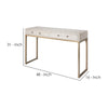 Console Table | 2 Drawers | Metal Base | White