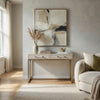 Console Table | 2 Drawers | Metal Base | White