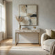 Console Table | 2 Drawers | Metal Base | White