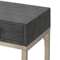 Side Table with One Drawer and Metal Base, Gray By Casagear Home