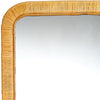 Mirror with Rectangular Woven Rattan Frame, Brown and Silver By Casagear Home