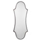 Mirror with Arched Design and Metal Frame, Antique Silver By Casagear Home