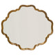 Mirror with Scalloped Design and Metal Frame, Antique Gold
