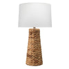 Table Lamp | Drum Shade | Seagrass Base | White & Brown