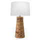 Table Lamp | Drum Shade | Seagrass Base | White & Brown