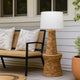 Table Lamp | Drum Shade | Seagrass Base | White & Brown