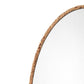 Mirror with Oval Encasing and Seagrass Braiding, Brown By Casagear Home