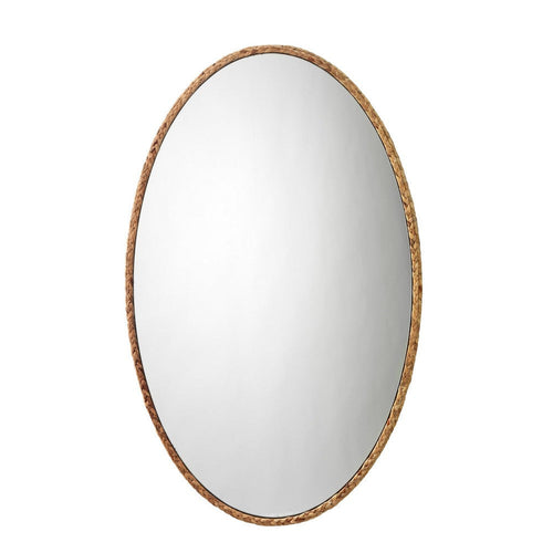 Mirror | Oval Encasing | Seagrass Braiding | Brown