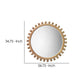 Mirror with Spherical Beads Accent and Wooden Frame Brown By Casagear Home BM241185