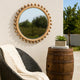 Mirror | Spherical Beads Accent | Wood Frame | Brown