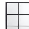 Mirror with Sleek Grid Design Metal Frame Black By Casagear Home BM241190