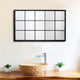 Mirror | Sleek Grid Design | Metal Frame | Black