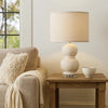 Table Lamp | Stacked Bellied Ceramic Base | Cream