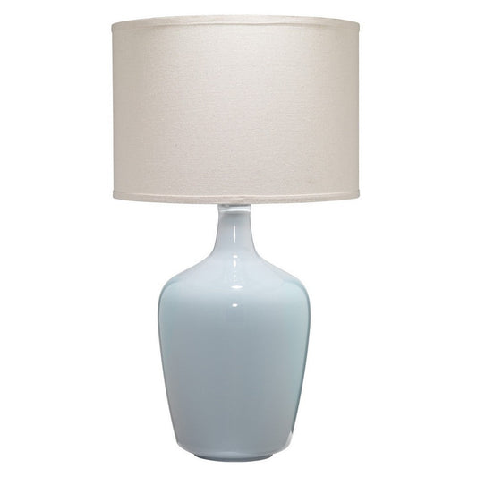 Table Lamp with Bellied Shape Ceramic Base, Gray By Casagear Home