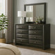 Noah Dresser | 8 Drawer | Beveled Front | Gray