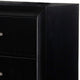 Dresser with 6 Storage Drawers and Metal Curved Pulls Black By Casagear Home BM241247