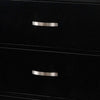 Dresser with 6 Storage Drawers and Metal Curved Pulls Black By Casagear Home BM241247