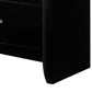 Dresser with 6 Storage Drawers and Metal Curved Pulls Black By Casagear Home BM241247