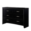 Elise Dresser | 6 Drawer | Metal Curved Pull Handles | Black