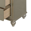 Chest with 5 Storage Drawers and Turnip Feet Champagne Gold By Casagear Home BM241249