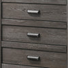 Chest with 5 Storage Drawers and Metal Pulls Taupe Brown BM241261