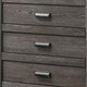 Chest with 5 Storage Drawers and Metal Pulls Taupe Brown BM241261