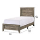 Twin Size Bed with Panel Design Headboard and Footboard, Cherry Brown By Casagear Home