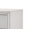 Nightstand with Textured Pattern and 2 Drawers White BM241288