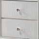 Nightstand with Textured Pattern and 2 Drawers White BM241288