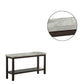 Sofa Table with Textured Marble Top and 1 Slatted Shelf Brown By Casagear Home BM241298