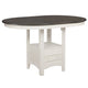 Thorne Counter Height Table | Leaf Extension | White | Gray