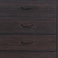 Wooden Accent Chest with 5 Drawers and Block Leg Supports Dark Brown By Casagear Home BM241359