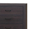 Wooden Accent Chest with 5 Drawers and Block Leg Supports Dark Brown By Casagear Home BM241359