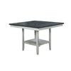 Thorne Counter Height Table | Open Shelf | White | Gray
