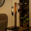 Lennox Table Lamp | 2 Mesh Shades | 13" | Brown | Black