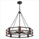 Henley Chandelier | Octagonal Metal Frame | 20" | Brown