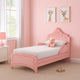 Twin Bed with MDF Scalloped and Scroll Motif Design, Pink