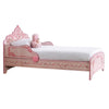 Twin Bed with MDF Scalloped and Scroll Motif Design, Pink