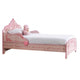Twin Bed with MDF Scalloped and Scroll Motif Design, Pink