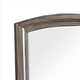Wall Mirror with Plank Style Wooden Frame and Arched Top Brown BM241891