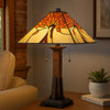 Nova Table Lamp | Tiffany Shade | Floral Accent | Multicolor