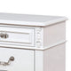 Nightstand with 3 Drawers and Built In USB Port, White