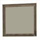 Wall Mirror with Beveled Molded Wooden Frame, Natural Brown