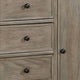 Armoire with 6 Storage Drawers and Turnip Feet Natural Brown BM241940