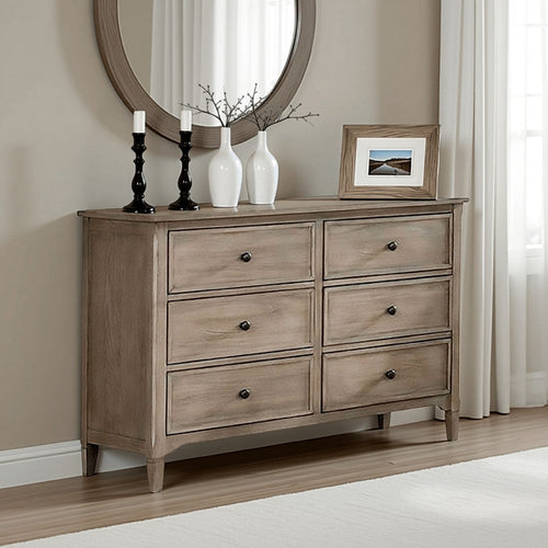 Elise Dresser | 6 Drawer | Turnip Feet | Natural Brown