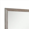 Wall Mirror with Wooden Frame and Grain Details Natural Brown BM241942