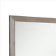 Wall Mirror with Wooden Frame and Grain Details Natural Brown BM241942