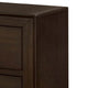 Nightstand with 2 Drawers and Metal Bar Pulls, Walnut Brown