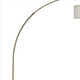 Floor Lamp with Arched Extendable Neck and Marble Base Antique Gold By Casagear Home BM241949