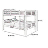 Twin Over Twin Bunk Bed with Slatted Design and Attached Ladder White By Casagear Home BM241990